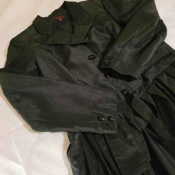 Simon Chang Vintage 90s Tuxedo-Style Jacket, Convertible, Black - Picture 1 of 9